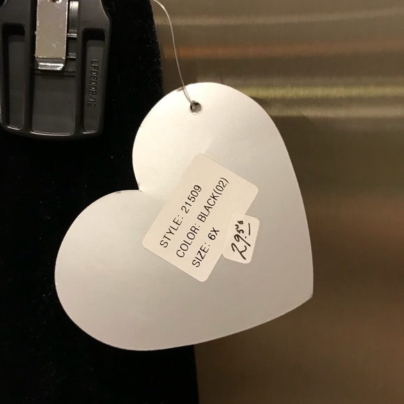 Girls Love You Lots Black Velvet Pants - Picture 4 of 5